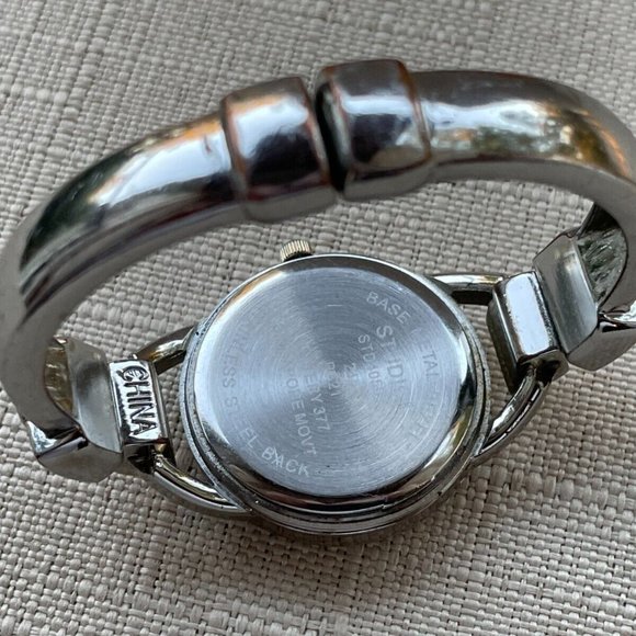 Studio Time Women Wristwatch Quartz Analog Watch Gold/Silver Tone Cuff Band - Picture 9 of 9